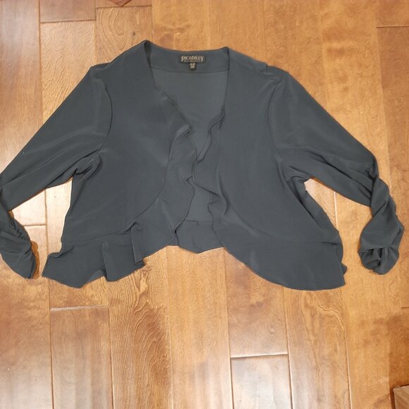 Picadilly ruffle shrug made in Canada - Picture 7 of 12